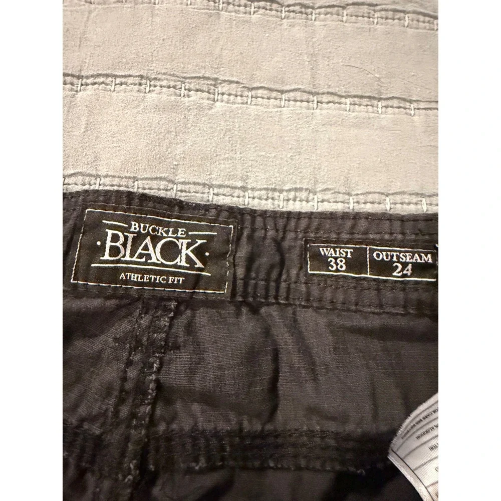 Buckle Black Mens Athletic Fit Cargo Shorts Grey Camo Size 38 Ripstop Utility